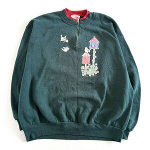 Vintage Morning Sun, Birdhouse Quarter Zip Sweatshirt